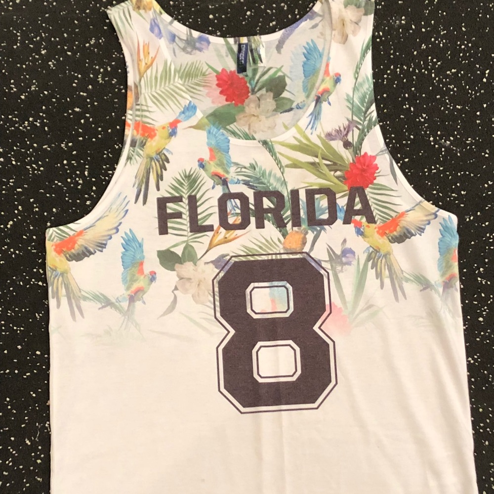 Topical print “Florida” tank top